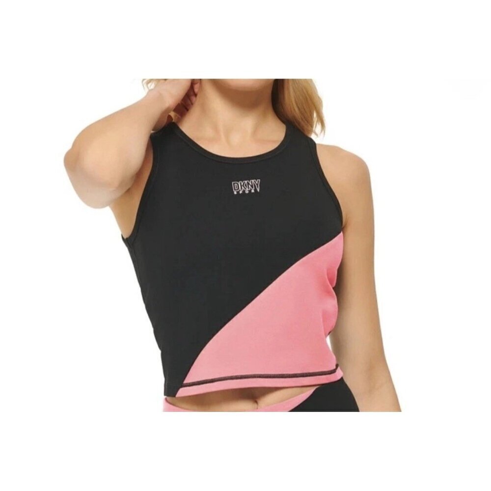DKNY Women’s Colorblocked Cropped Tank Top XL New $50